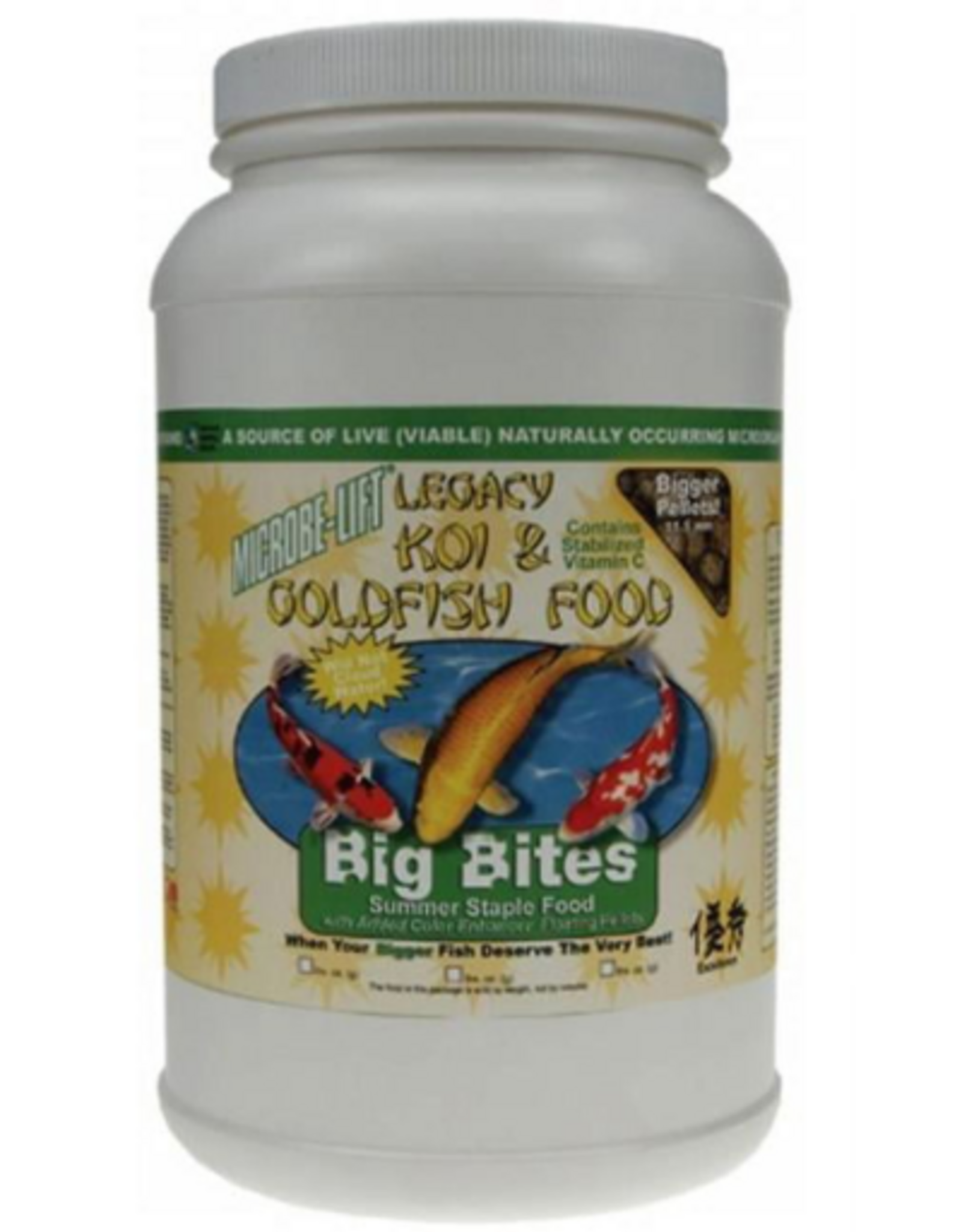 Ecological Labs Microbe-Lift Legacy KOI & Goldfish Big Bites Food - 2 Lb 12 oz