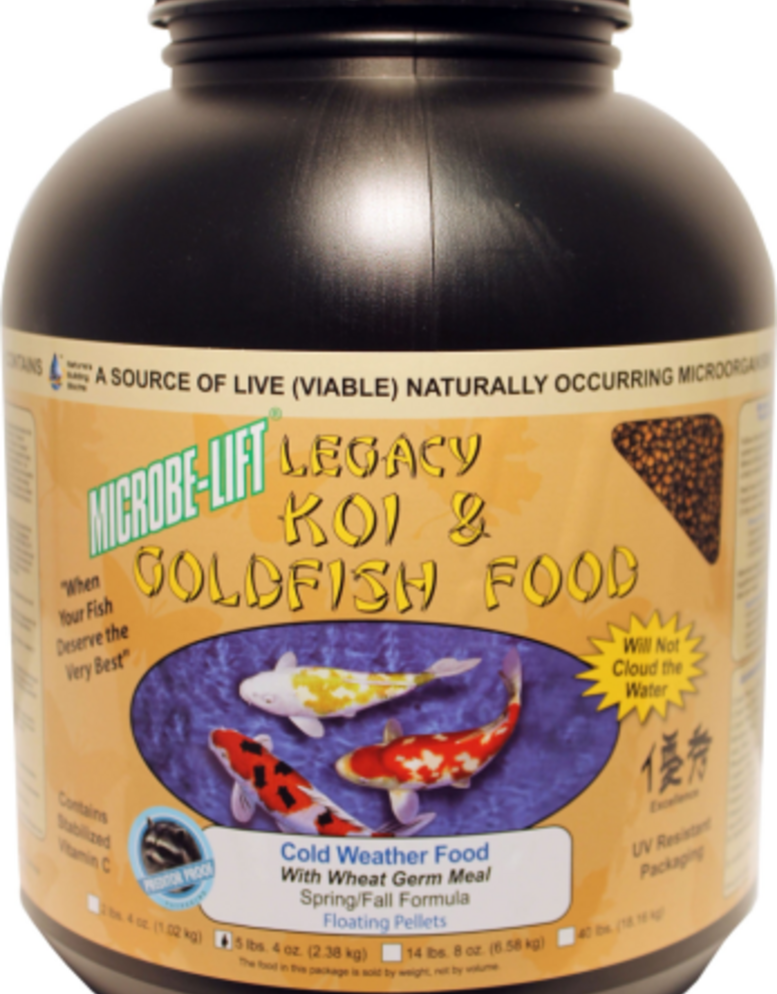 Ecological Labs Microbe-Lift Legacy Cold Weather Fish Food with Wheat Germ Meal - 5 lbs