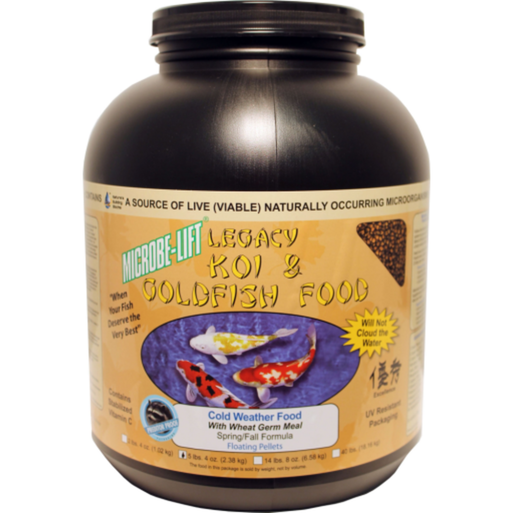 Ecological Labs Microbe-Lift Legacy Cold Weather Fish Food with Wheat Germ Meal - 5 lbs