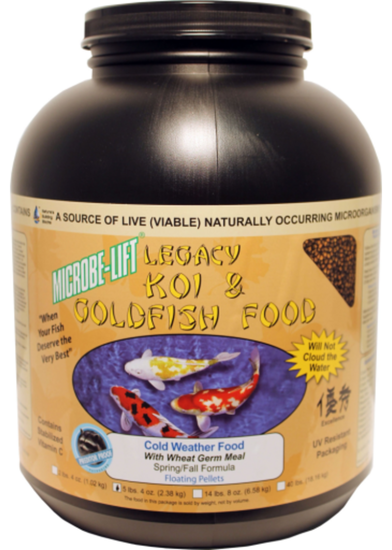 Ecological Labs Microbe-Lift Legacy Cold Weather Fish Food with Wheat Germ Meal - 5 lbs