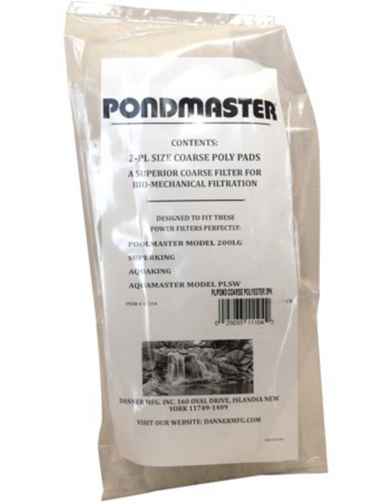 Danner Manufacturing Pondmaster Supreme Polyester Coarse Filter Pad Replacement 2/Pkg-Pl Size