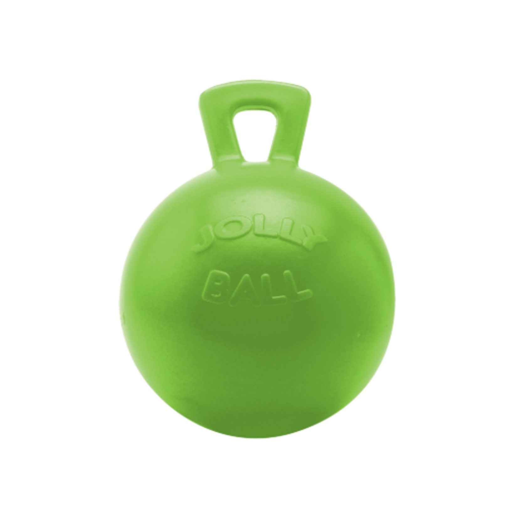 Jolly Pets Jolly Ball with Handle Green Apple Scented Rubber Horse/Dog Toy - 10 inch