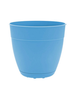 Bloem Bloem 16-in Dayton 100% Recycled Plastic Planter with Saucer - Ocean Blue