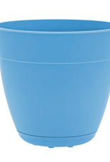 Bloem Bloem 16-in Dayton 100% Recycled Plastic Planter with Saucer - Ocean Blue