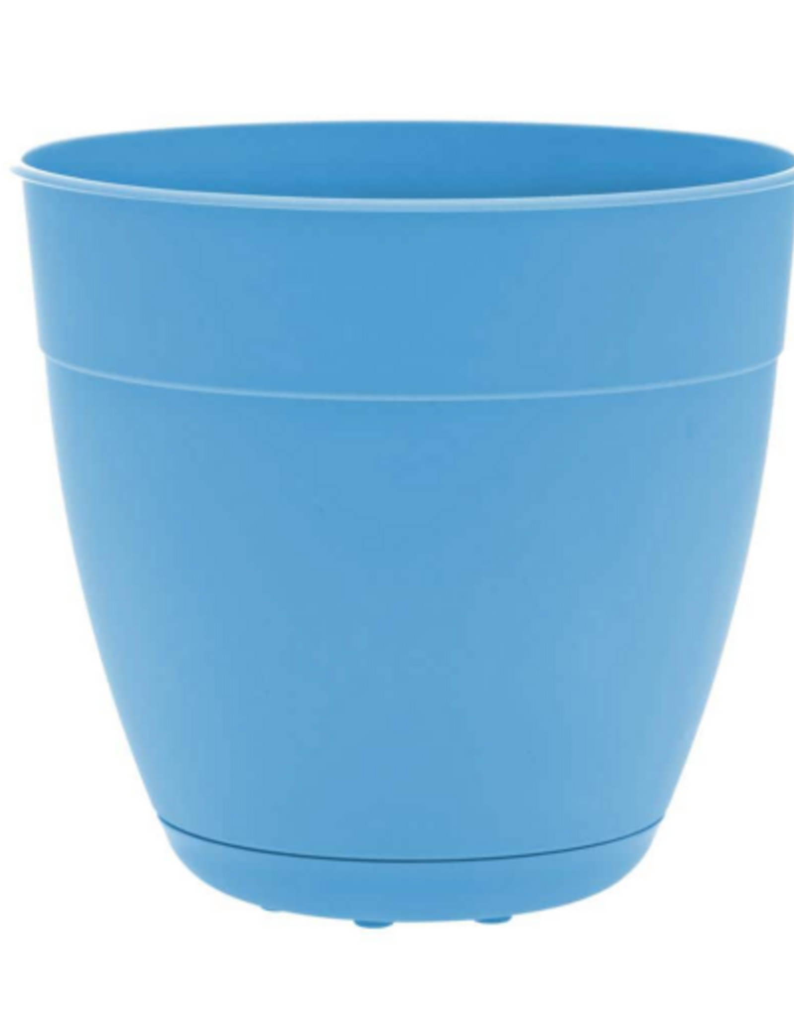 Bloem Bloem 16-in Dayton 100% Recycled Plastic Planter with Saucer - Ocean Blue