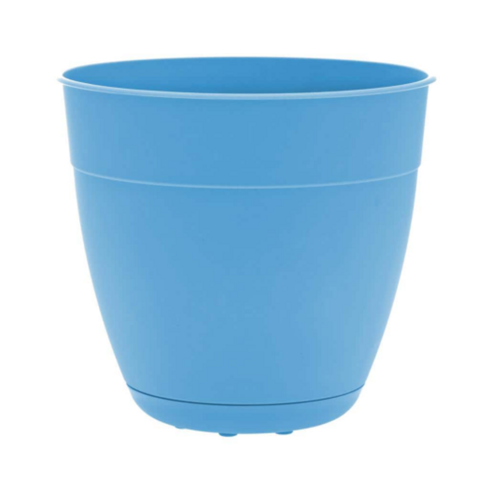 Bloem Bloem 16-in Dayton 100% Recycled Plastic Planter with Saucer - Ocean Blue