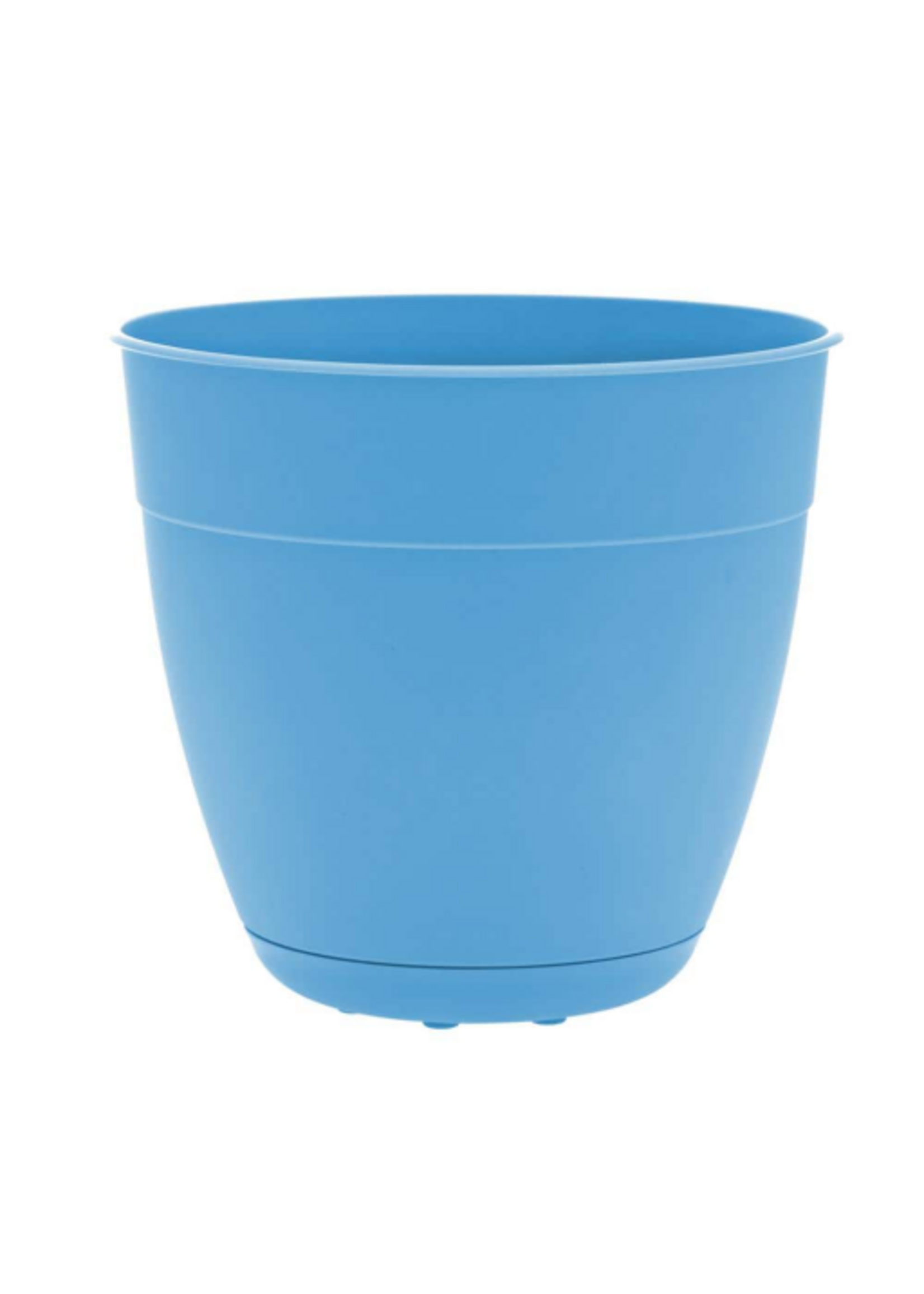 Bloem Bloem 16-in Dayton 100% Recycled Plastic Planter with Saucer - Ocean Blue