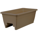 The HC Companies HC Companies SPX24DB0E2112-Inch Outdoor Plastic Deck Planter Box  Chocolate