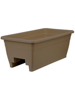The HC Companies HC Companies SPX24DB0E2112-Inch Outdoor Plastic Deck Planter Box  Chocolate