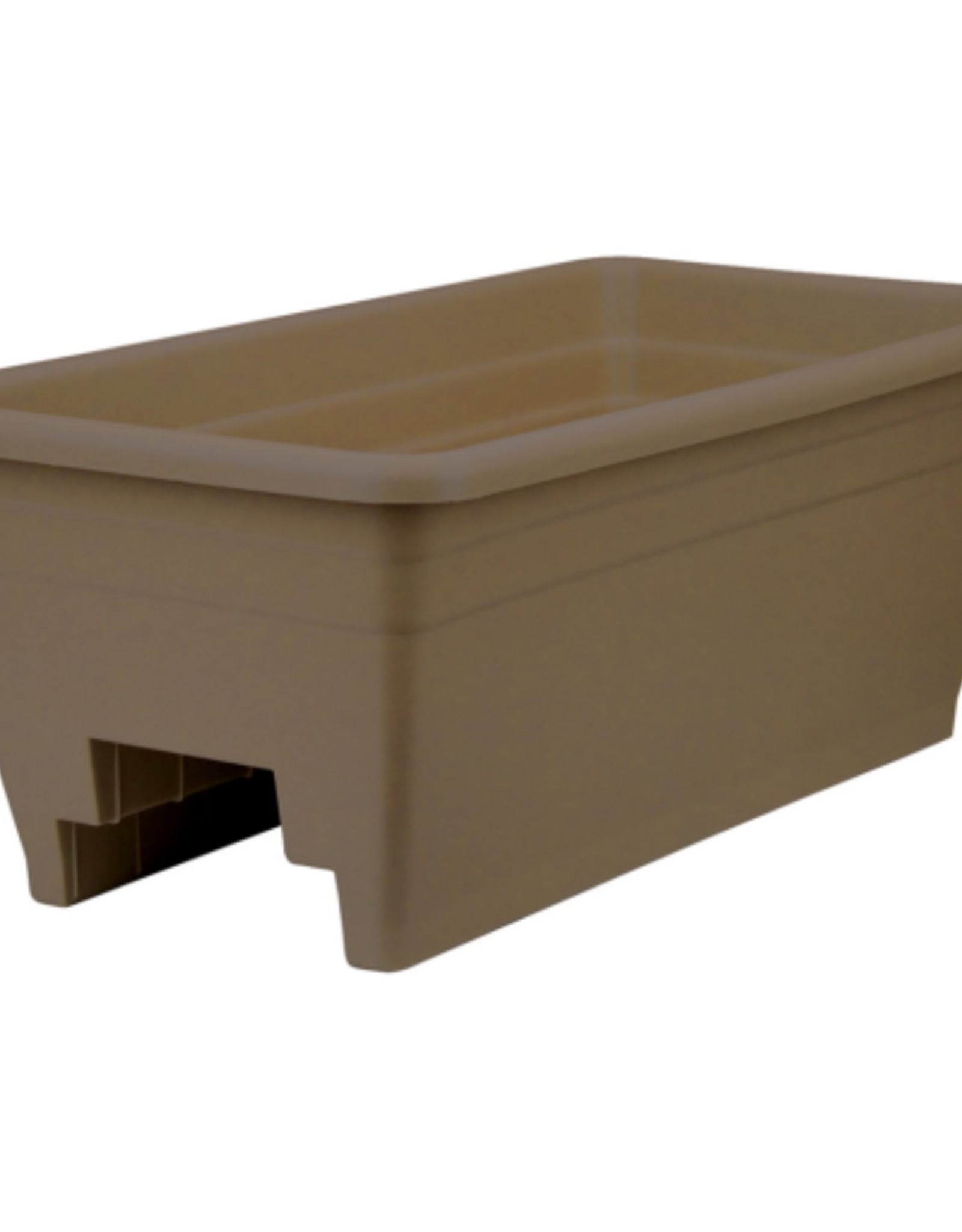 The HC Companies HC Companies SPX24DB0E2112-Inch Outdoor Plastic Deck Planter Box  Chocolate