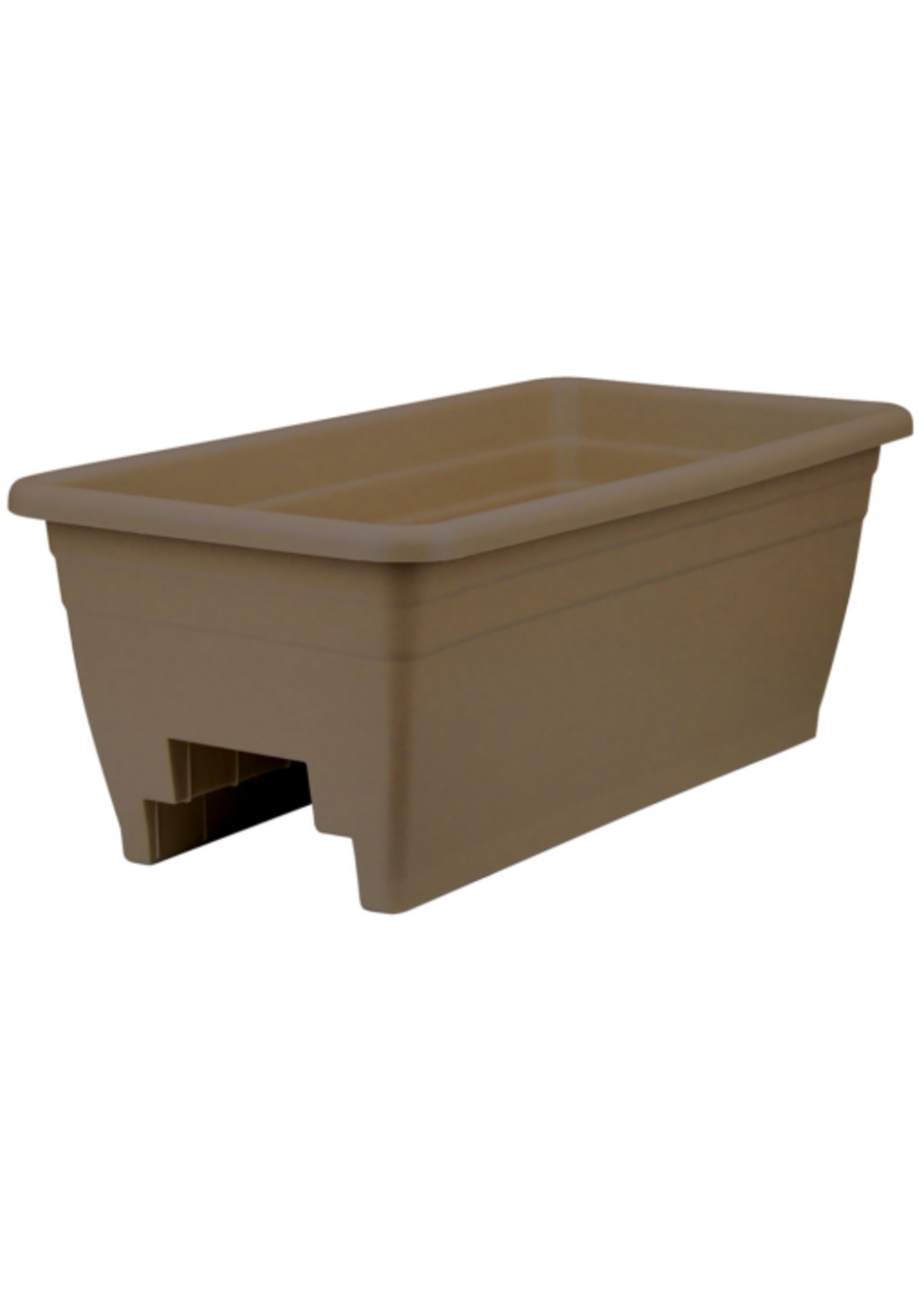 The HC Companies HC Companies SPX24DB0E2112-Inch Outdoor Plastic Deck Planter Box  Chocolate