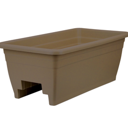 The HC Companies HC Companies SPX24DB0E2112-Inch Outdoor Plastic Deck Planter Box  Chocolate