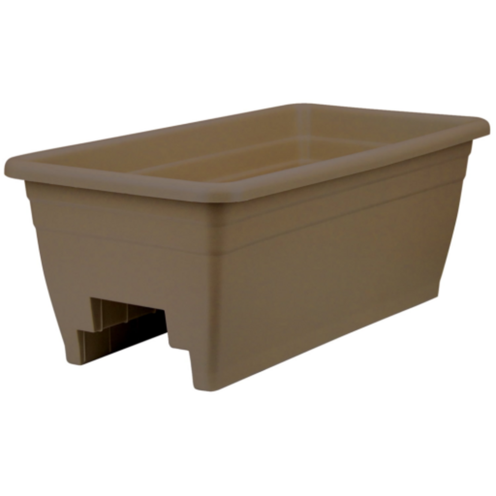 The HC Companies HC Companies SPX24DB0E2112-Inch Outdoor Plastic Deck Planter Box  Chocolate