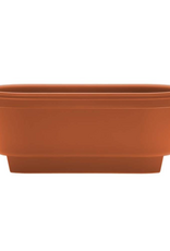 Bloem Bloem 24" Wide Rectangular Deck Rail Planter Terra Cotta: Fits 3.75" to 5.75" Rails