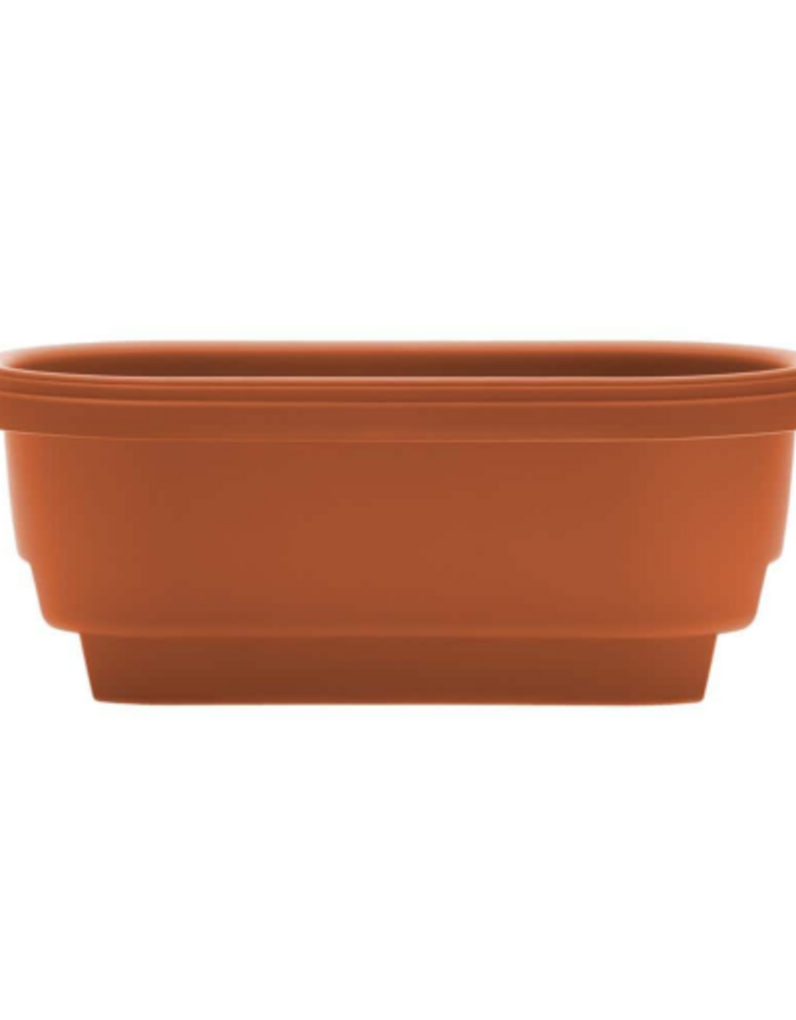 Bloem Bloem 24" Wide Rectangular Deck Rail Planter Terra Cotta: Fits 3.75" to 5.75" Rails