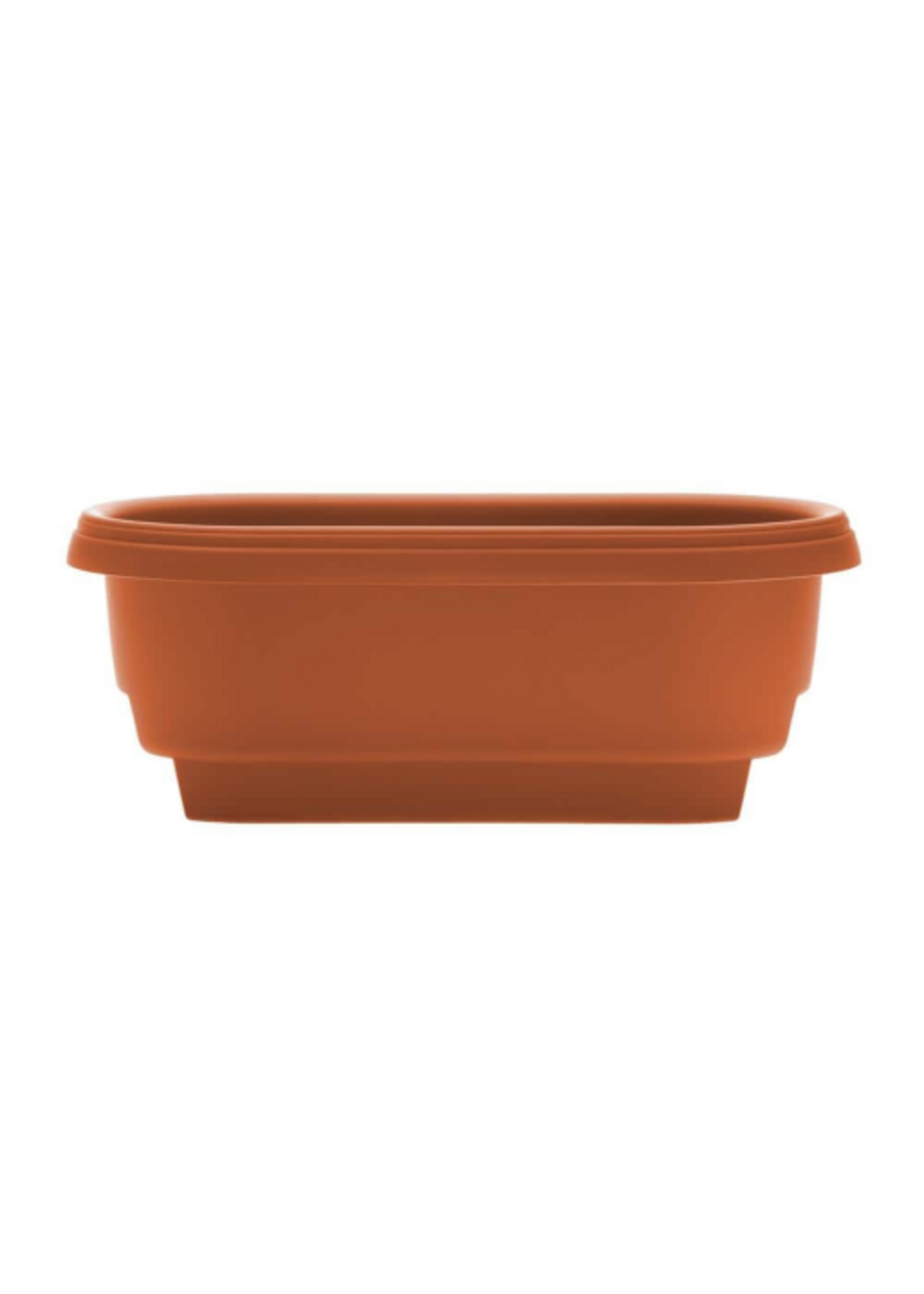Bloem Bloem 24" Wide Rectangular Deck Rail Planter Terra Cotta: Fits 3.75" to 5.75" Rails