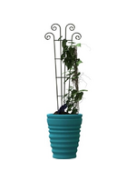 Panacea Wave Pot Trellis - Green, 48" X 16"