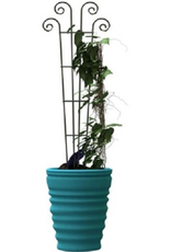 Panacea Wave Pot Trellis - Green, 48" X 16"