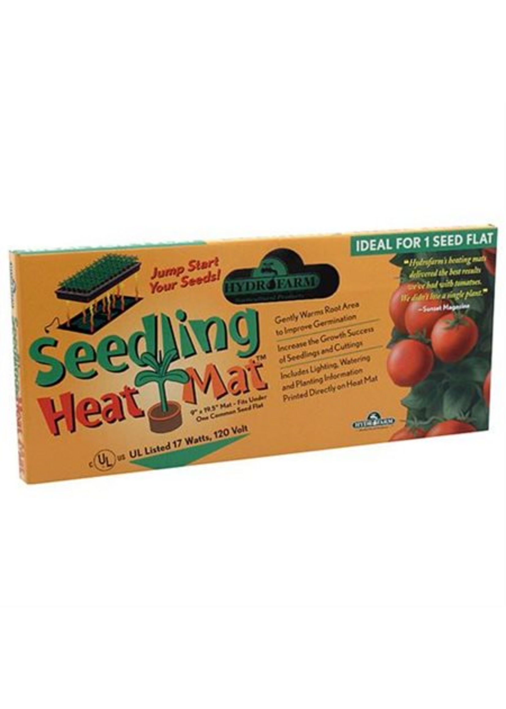 Hydrofarm Hydro Farm Jump Start Seedling Heat Mat  17 Watt 9 x 19.5 inches