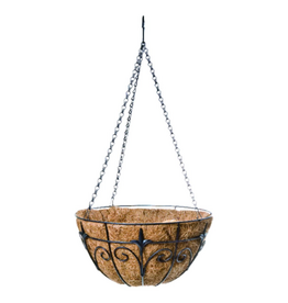 Panacea Panacea Finial Hanging Basket with Coco Liner 14 in