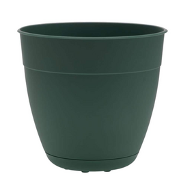 Bloem Bloem Dayton 100% Recycled Plastic Planter with Saucer: 16  - Turtle Green