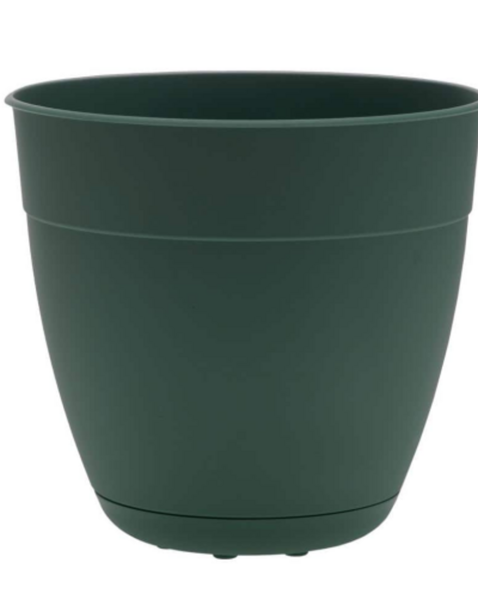 Bloem Bloem Dayton 100% Recycled Plastic Planter with Saucer: 16  - Turtle Green