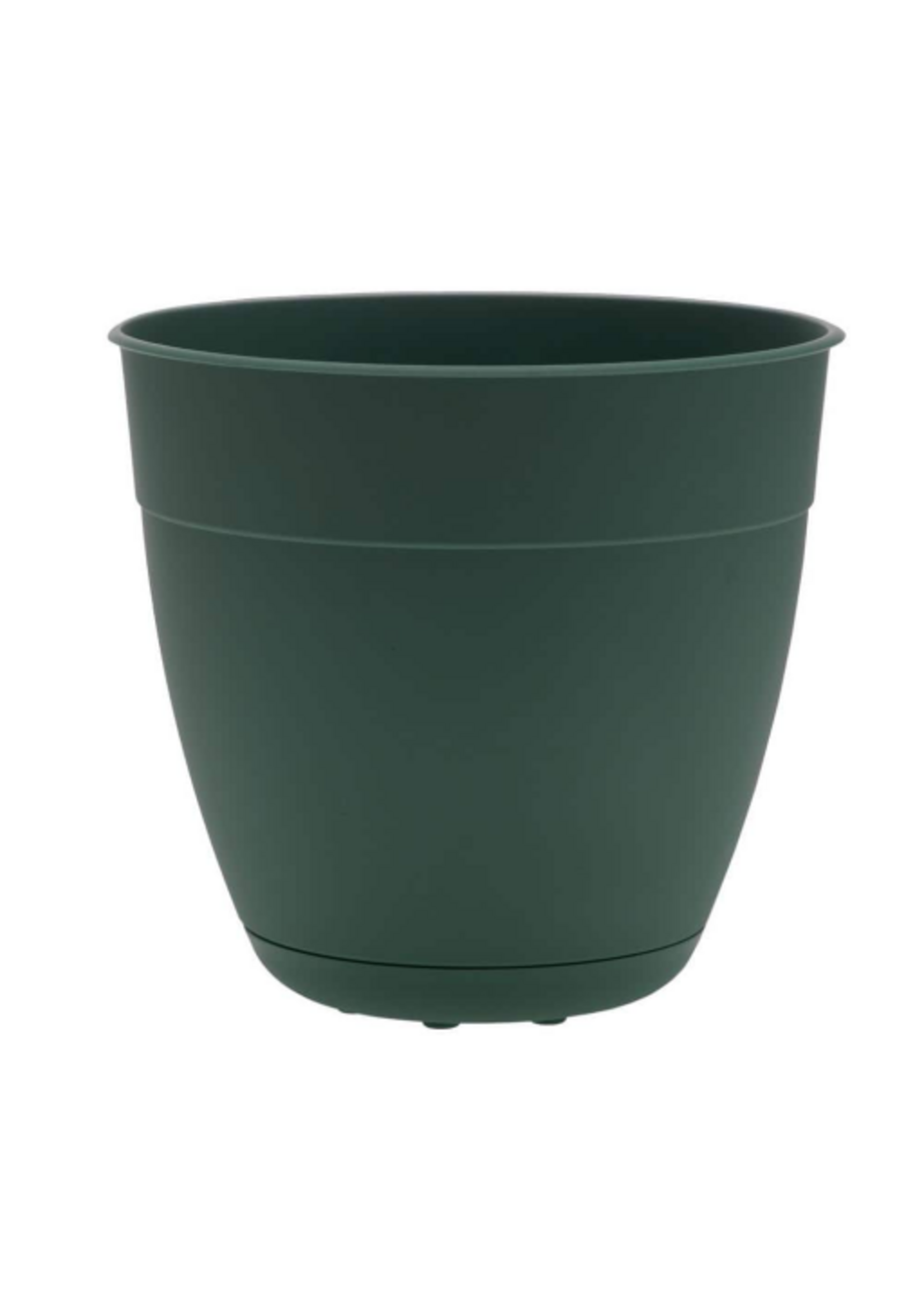 Bloem Bloem Dayton 100% Recycled Plastic Planter with Saucer: 16  - Turtle Green