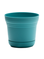 Bloem Bloem 5-in Saturn Round Resin Planter with Saucer - Bermuda Teal