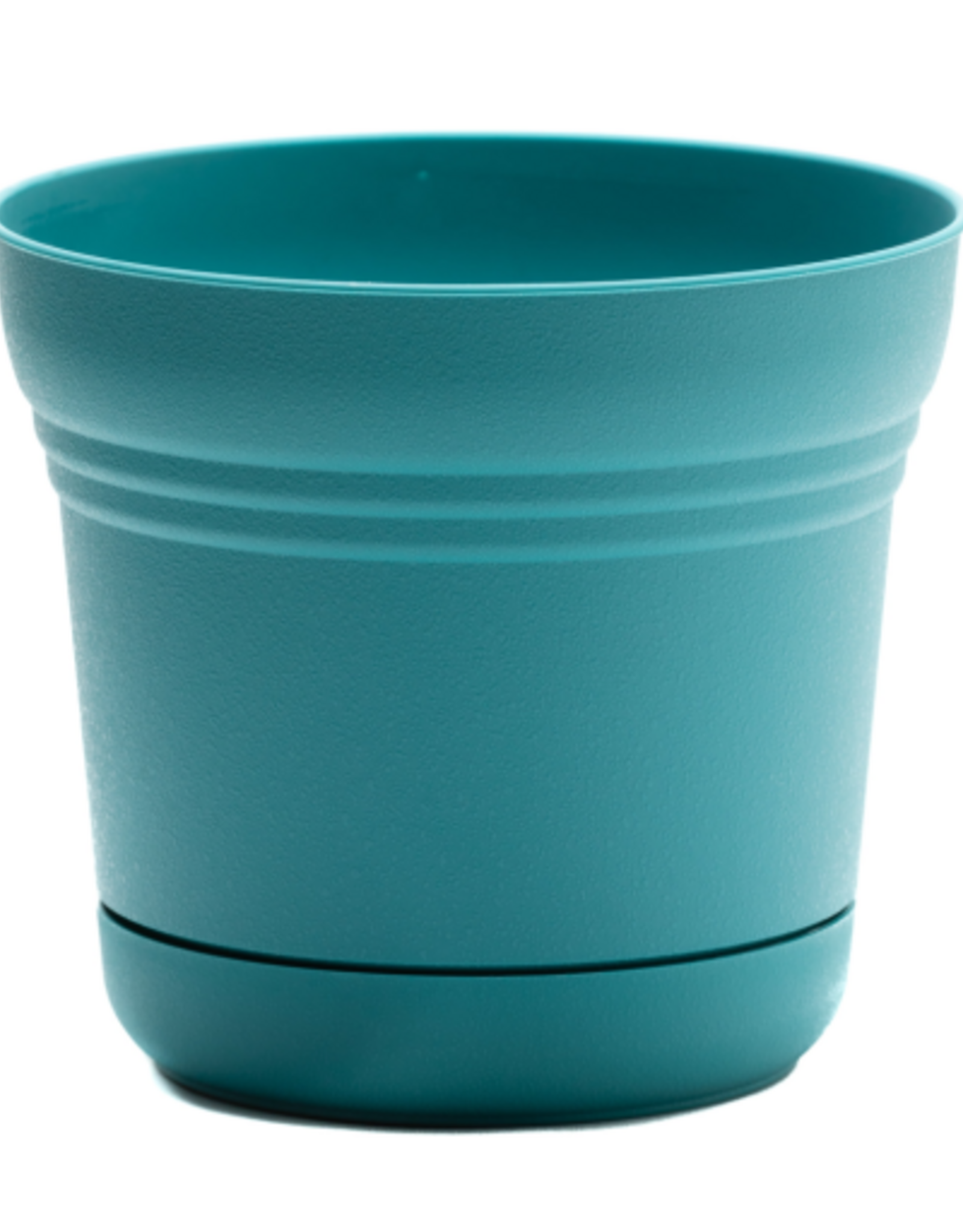 Bloem Bloem 5-in Saturn Round Resin Planter with Saucer - Bermuda Teal