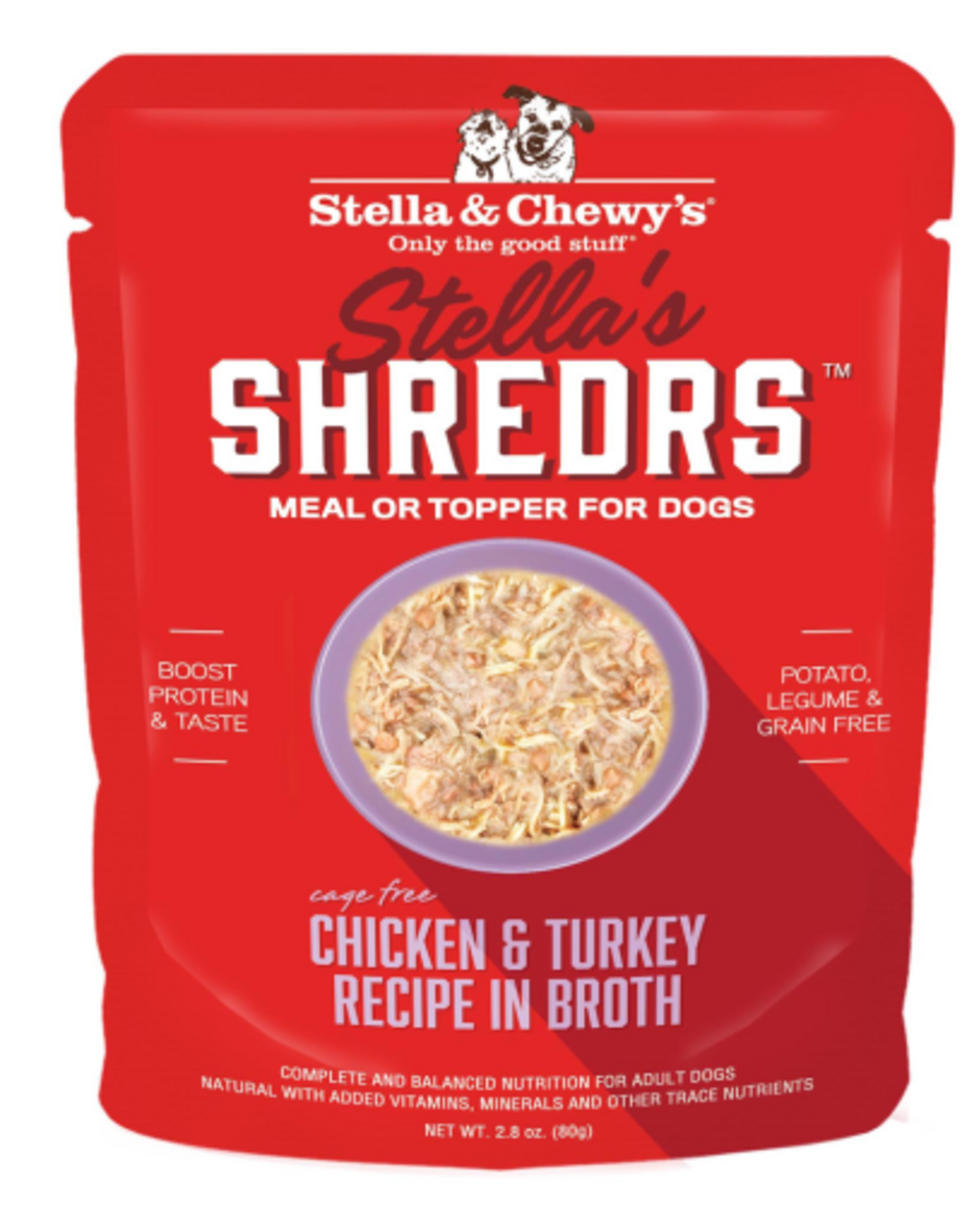 Stella & Chewy's Stella & Chewy's Shredrs Cage Free Chicken & Turkey Recipe in Broth Wet Dog Food - 2.8 oz.