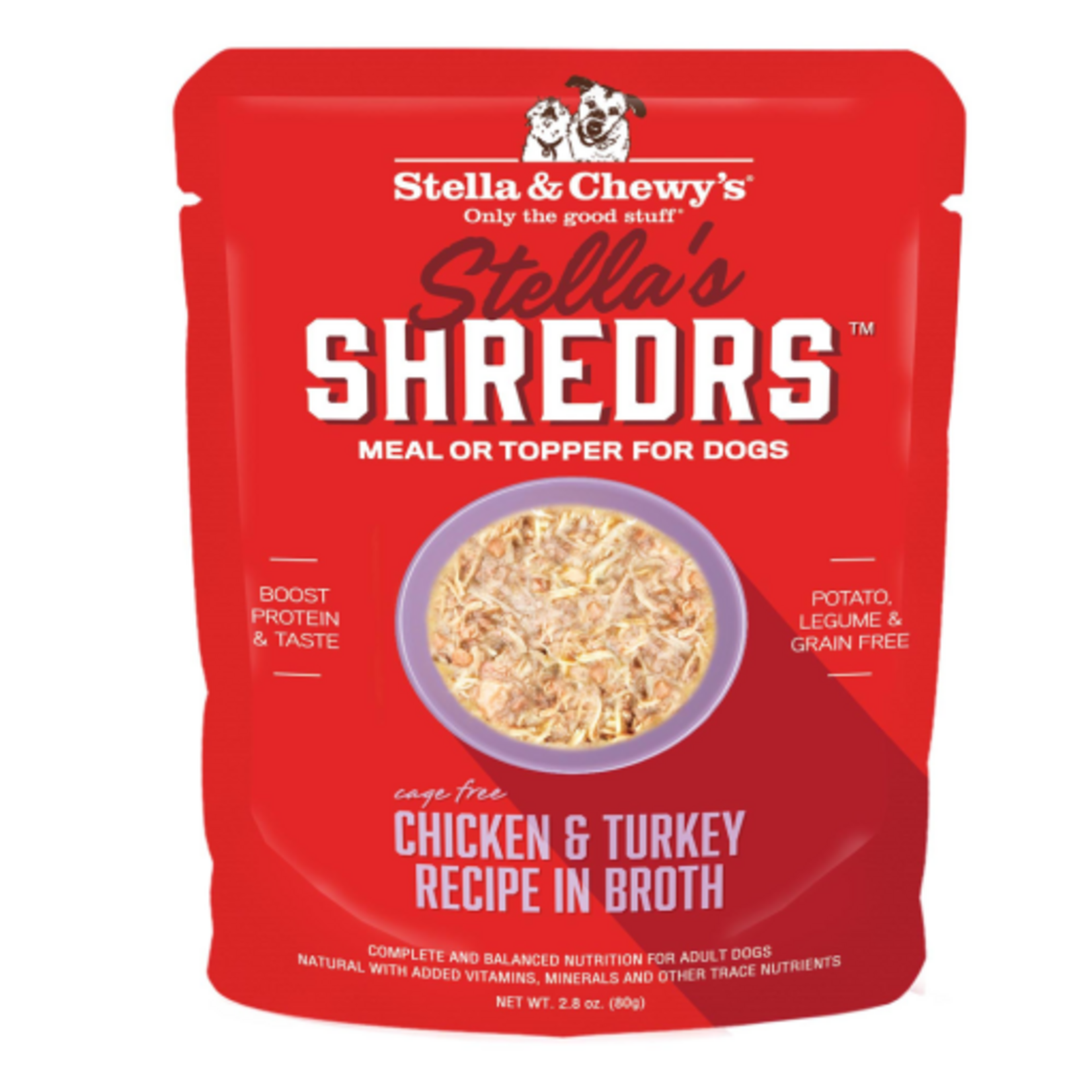 Stella & Chewy's Stella & Chewy's Shredrs Cage Free Chicken & Turkey Recipe in Broth Wet Dog Food - 2.8 oz.