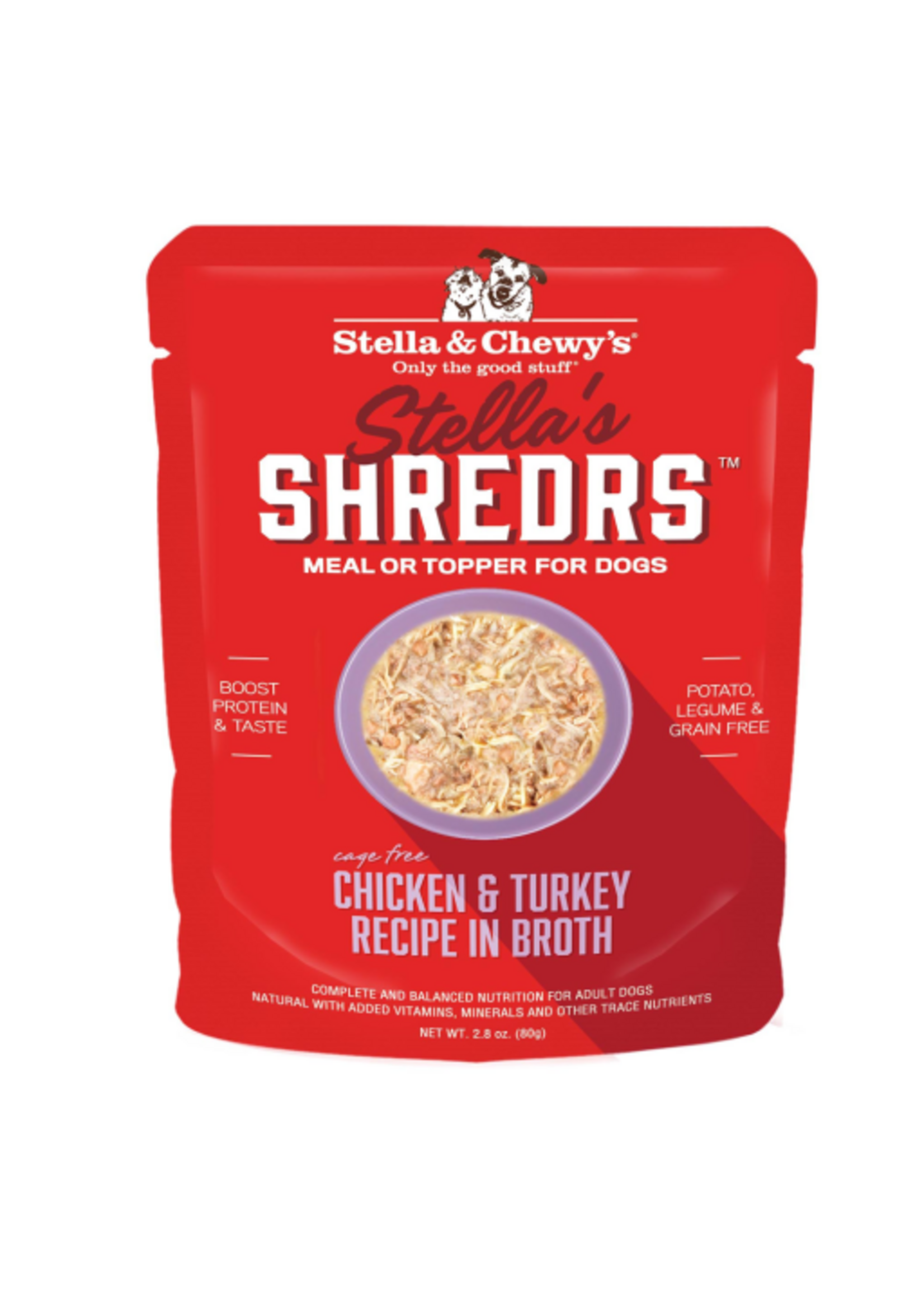 Stella & Chewy's Stella & Chewy's Shredrs Cage Free Chicken & Turkey Recipe in Broth Wet Dog Food - 2.8 oz.