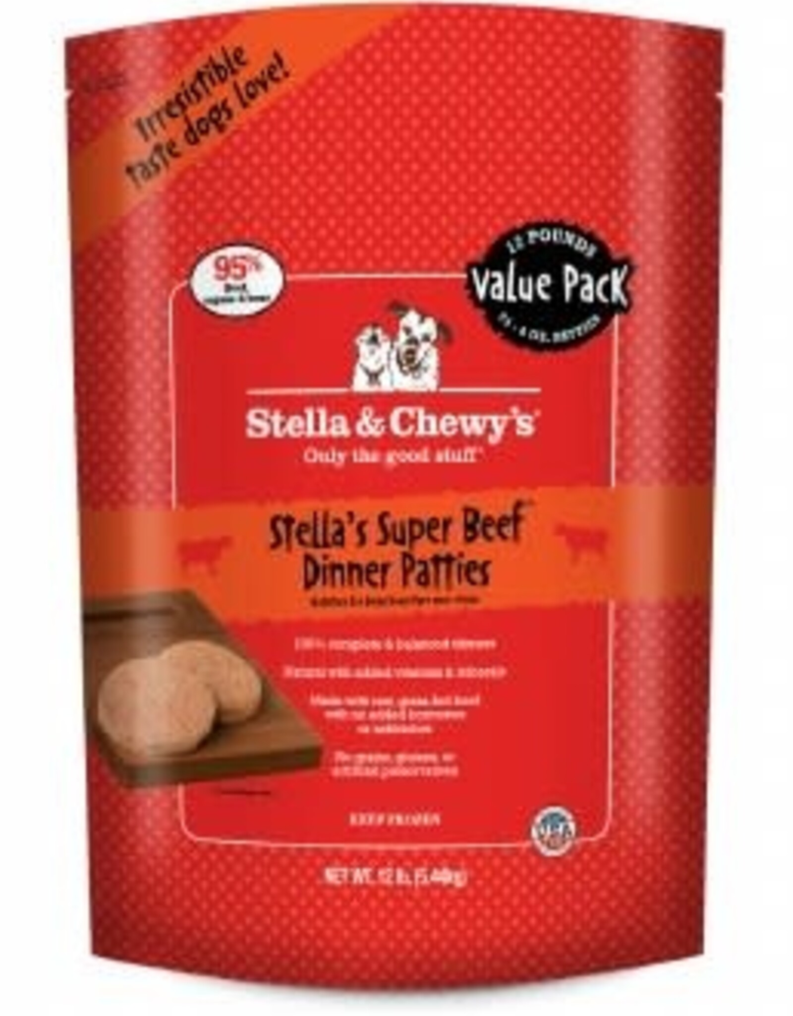 Stella & Chewy's STELLA & CHEWY'S DOG FROZEN DINNER PATTIES BEEF 12LB