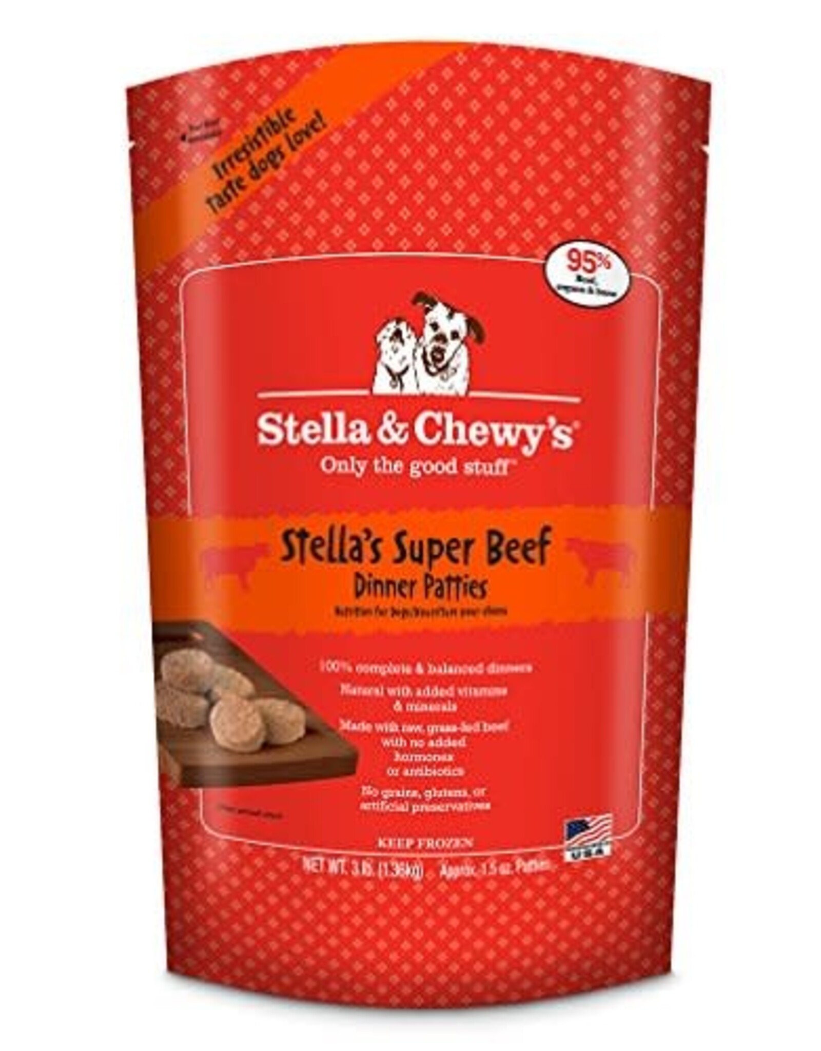 Stella & Chewy's STELLA & CHEWY'S DOG FROZEN DINNER PATTIES BEEF 3LB