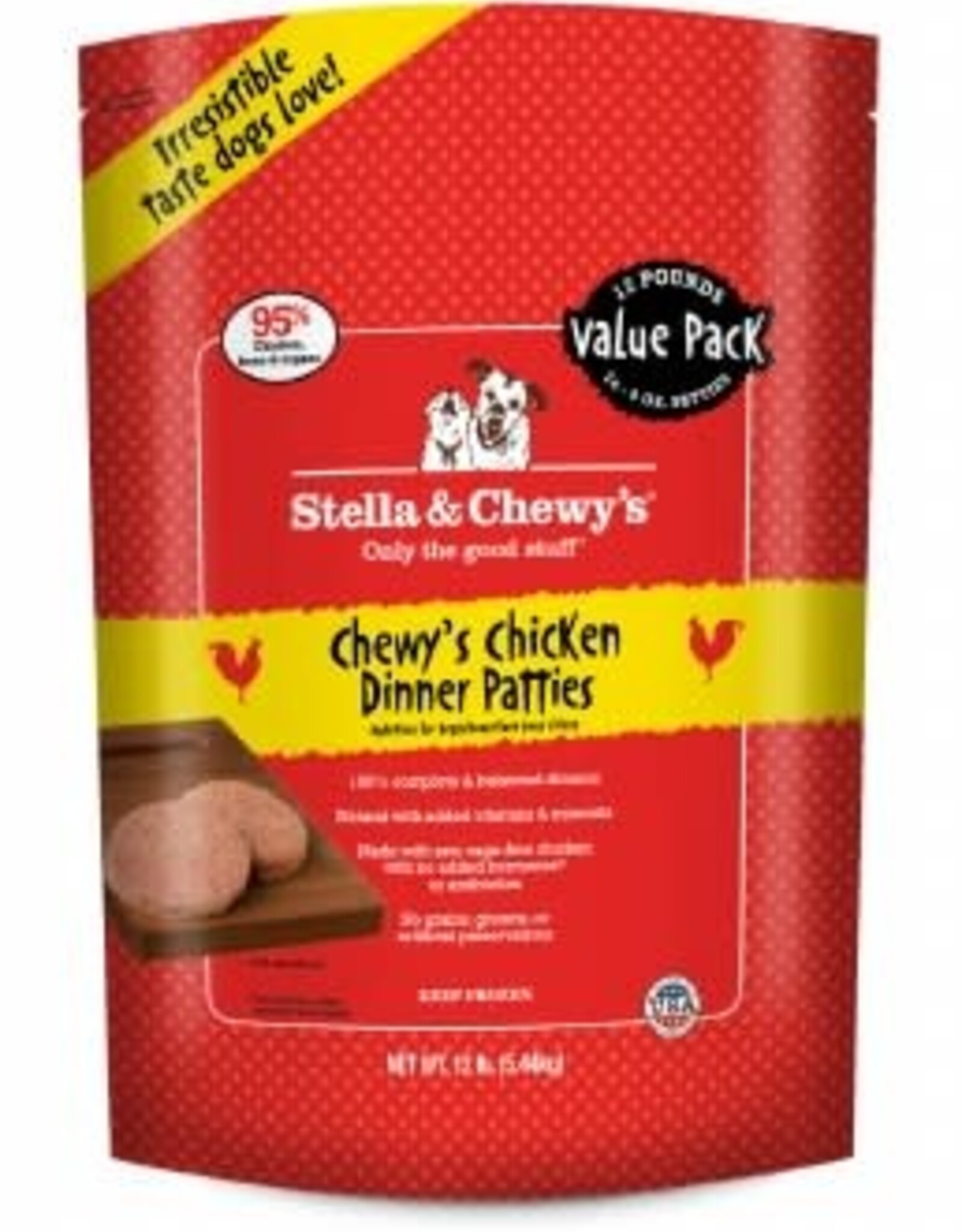 Stella & Chewy's STELLA & CHEWY'S DOG FROZEN DINNER PATTIES CHICKEN 12LB