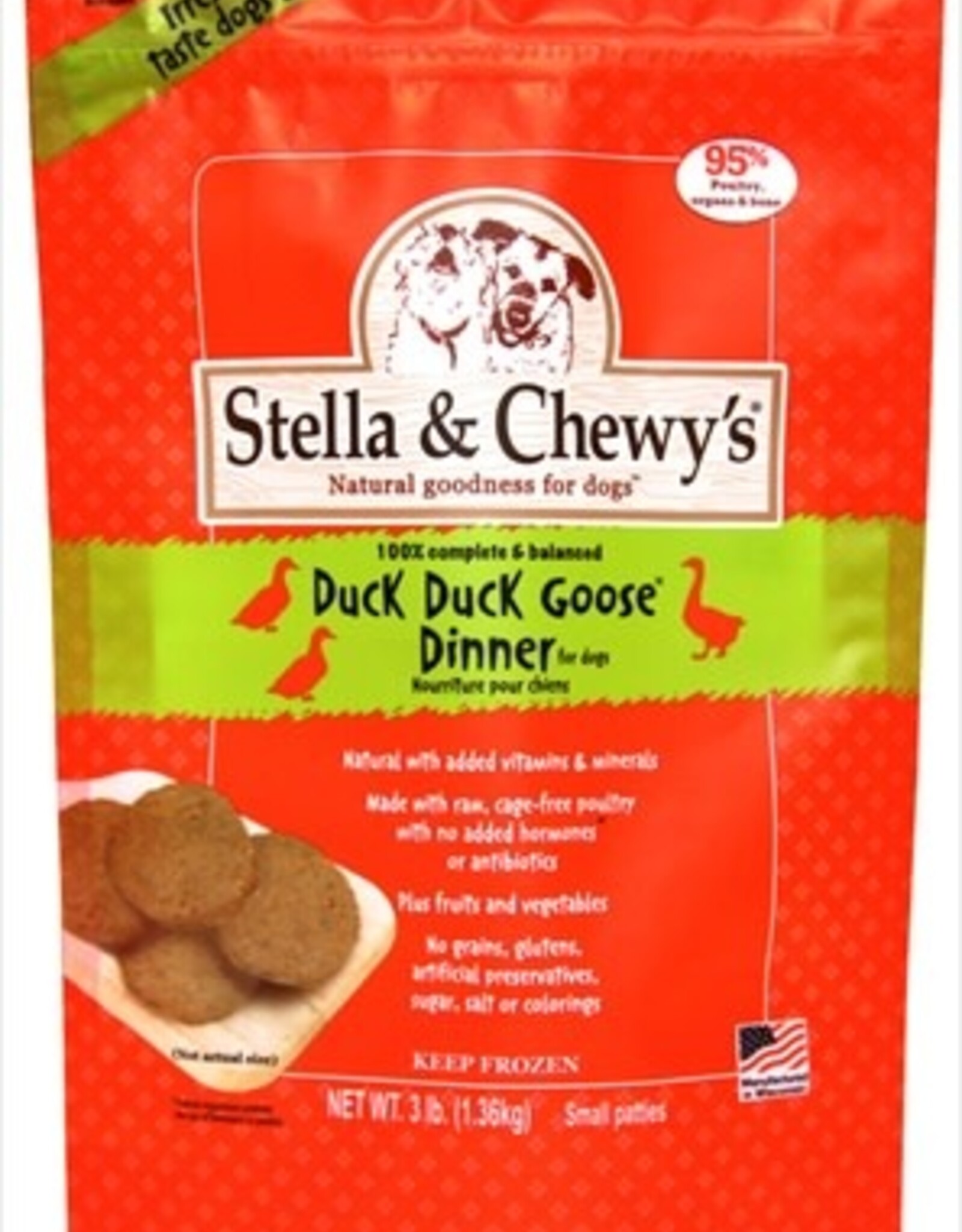 Stella & Chewy's STELLA & CHEWY'S DOG FROZEN DINNER PATTIES DUCK 3LB