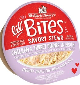 Stella & Chewy's Stella & Chewy's Lil Bites Chicken & Turkey Dinner in Broth Savory Dog Stew - 2.7 Oz.