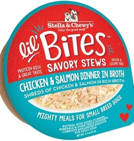 Stella & Chewy's Stella & Chewy's Lil Bites Chicken & Salmon Dinner in Broth Savory Dog Stew - 2.7 Oz.