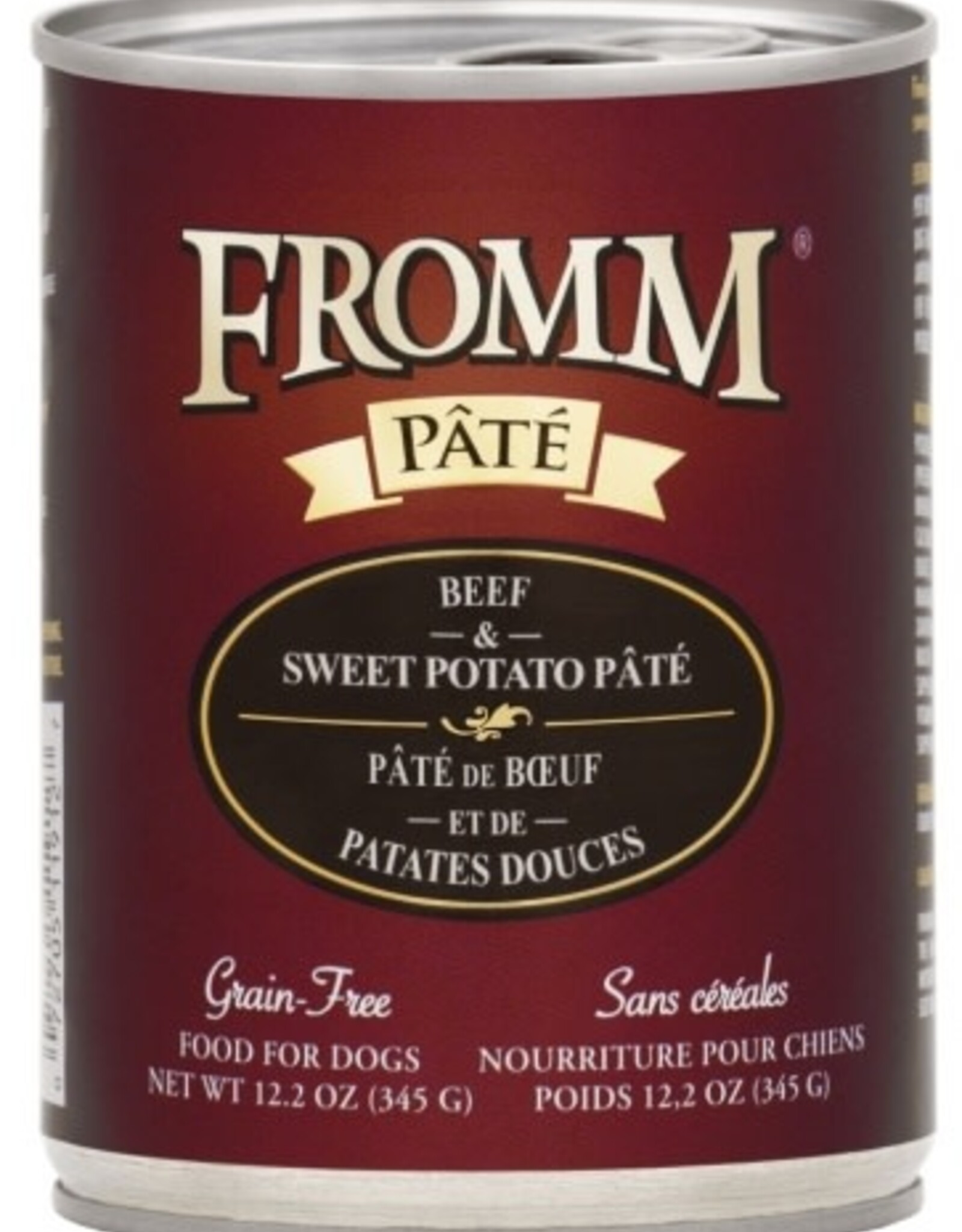 Fromm Fromm Beef & Sweet Potato Pate Canned Dog Food - 12.2 Oz, Case of 12