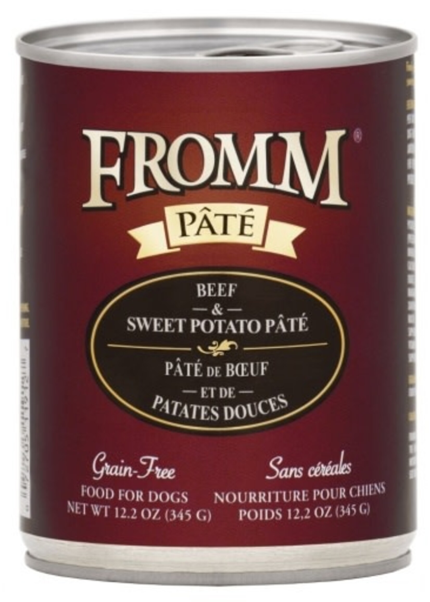 Fromm Fromm Beef & Sweet Potato Pate Canned Dog Food - 12.2 Oz, Case of 12