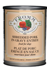 Fromm Fromm Four Star Shredded Pork in Gravy Entree Canned Dog Food - 12 Oz, Case of 12