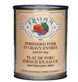 Fromm Fromm Four Star Shredded Pork in Gravy Entree Canned Dog Food - 12 Oz, Case of 12