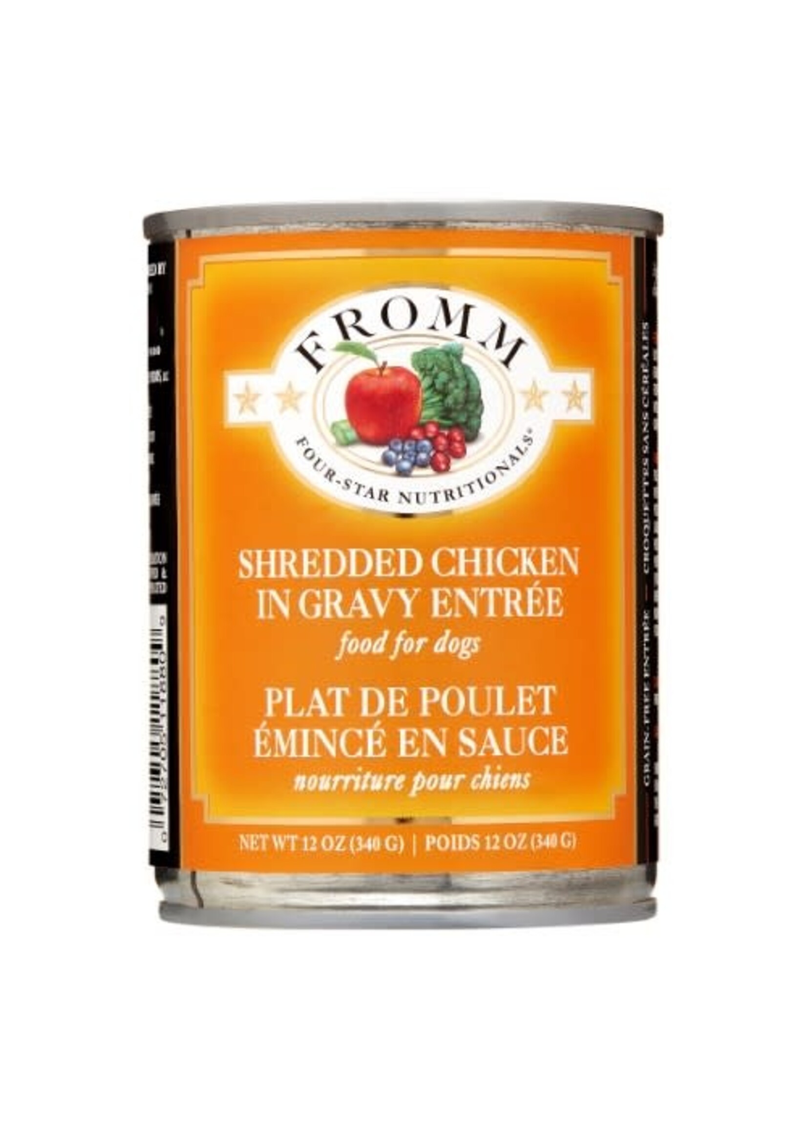 Fromm Fromm Four-Star Shredded Chicken in Gravy Entree Canned Dog Food - 12 Oz, Case of 12
