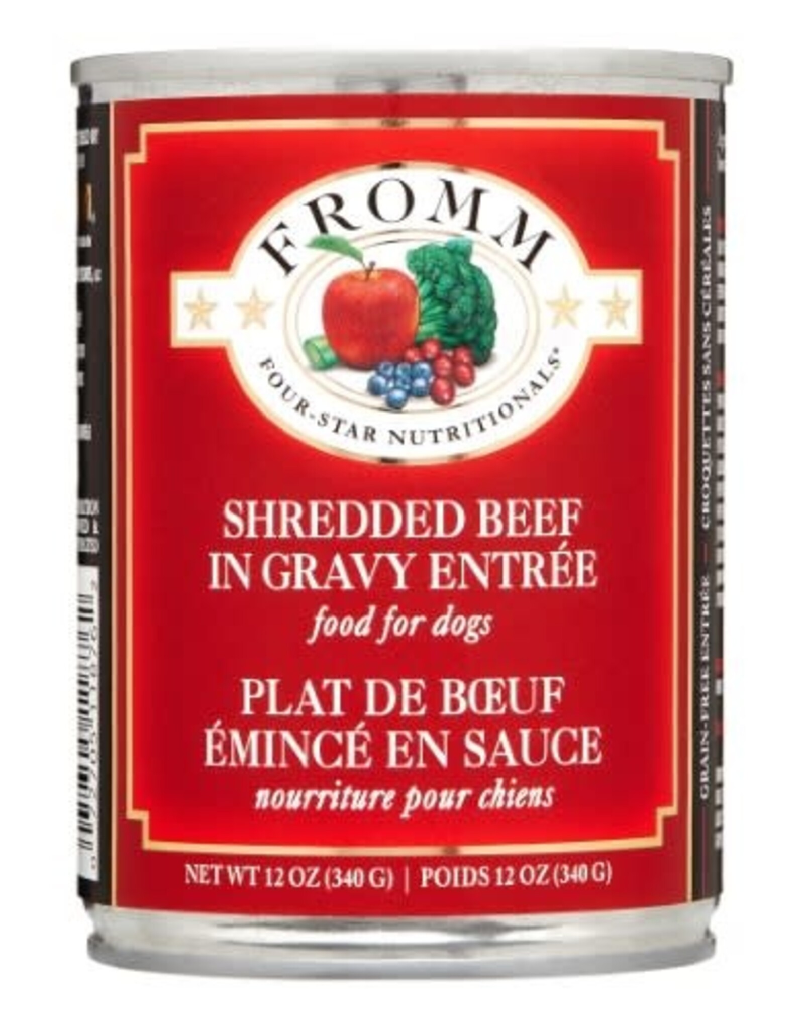 Fromm Fromm Four Star Shredded Beef in Gravy Entree Canned Dog Food - 12 Oz, Case of 12