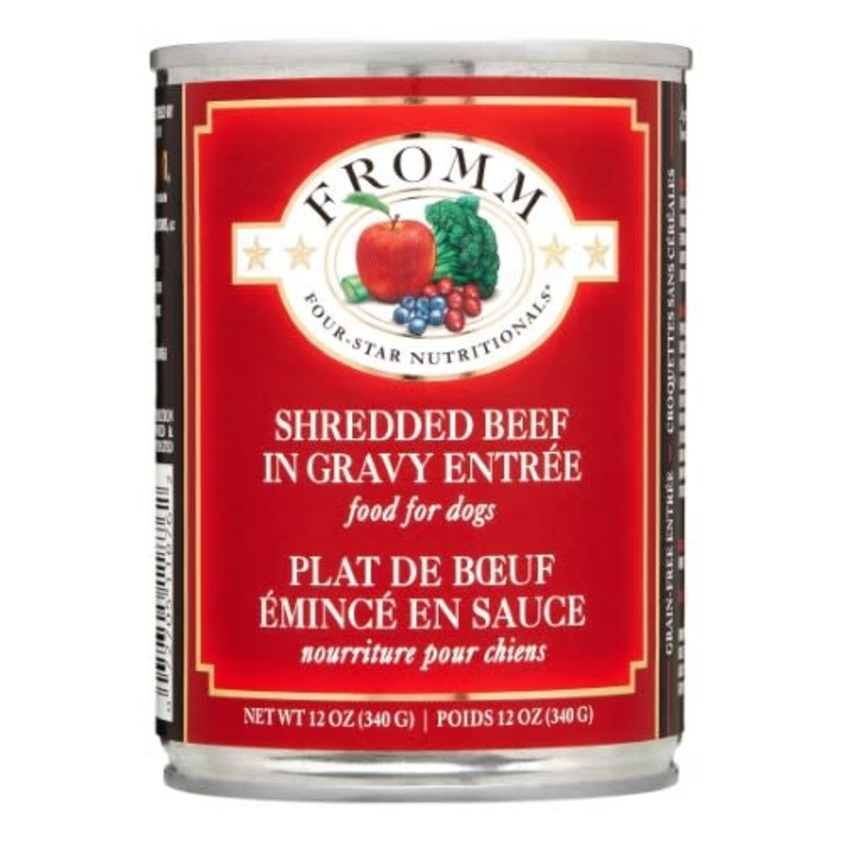Fromm Fromm Four-Star Shredded Beef in Gravy Entree Canned Dog Food - 12 Oz, Case of 12