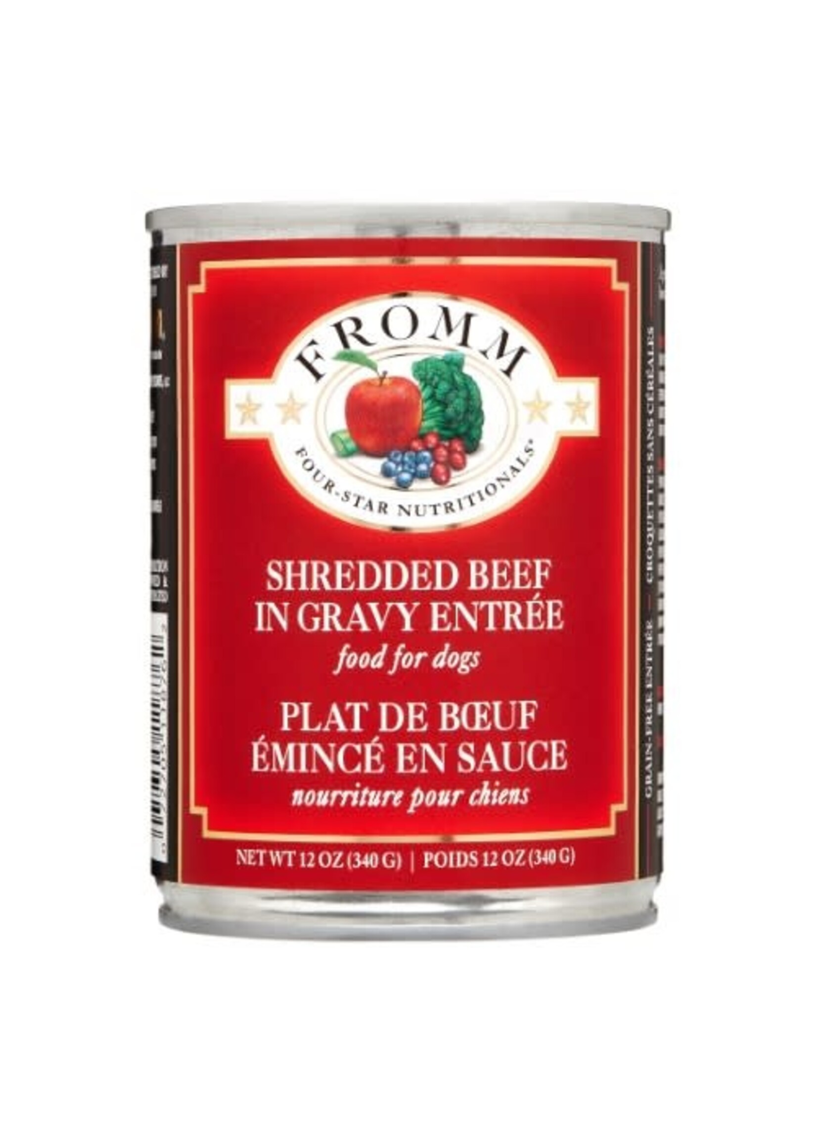 Fromm Fromm Four-Star Shredded Beef in Gravy Entree Canned Dog Food - 12 Oz, Case of 12