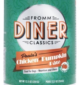 Fromm Fromm Diner Paula's Chicken & Pumpkin Pate Wet Dog Food - 12.5 Oz, case of 12