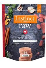 Instinct Instinct Frozen Raw Patties Grain-Free Real Beef Recipe Dog Food, 6-lb Bag