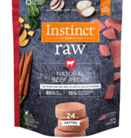 Instinct Instinct Frozen Raw Patties Grain-Free Real Beef Recipe Dog Food, 6-lb Bag