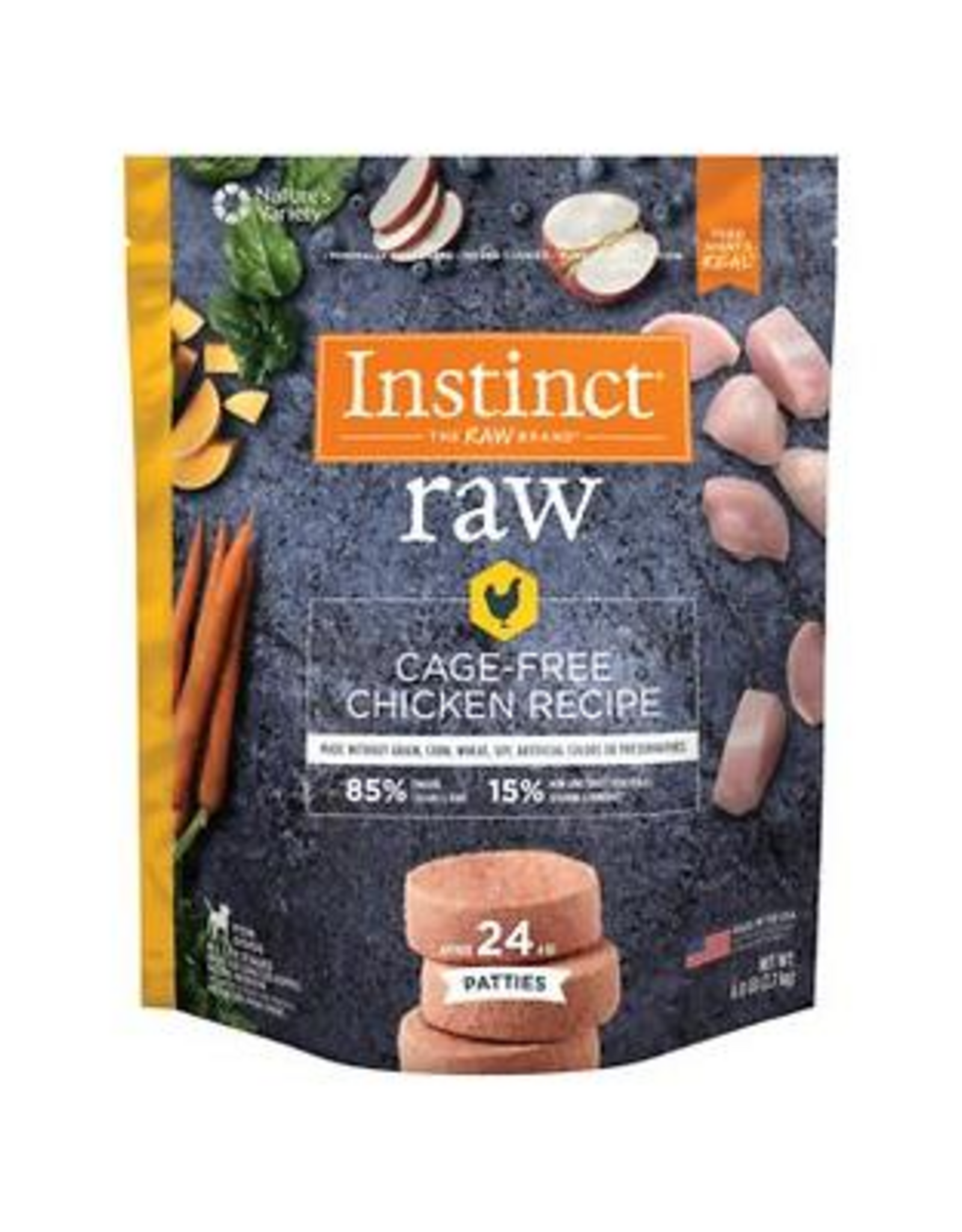 Instinct Instinct Frozen Raw Patties Grain-Free Cage-Free Chicken Recipe Dog Food, 6-lb Bag
